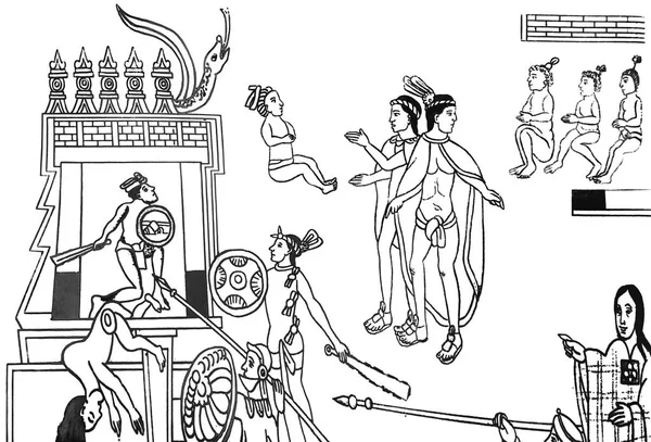Нападение на храм Кетцалькоатля в Чолуле — стоковое фото