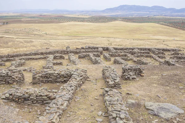 Casas Hornachuelos Oppidum Romano Republicano Siglo Sitio Arqueológico Ribera Del —  Fotos de Stock