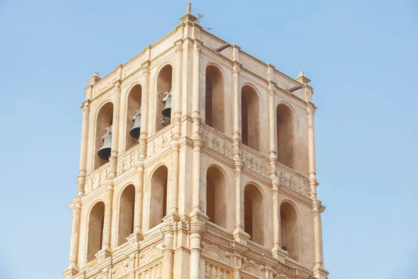 Purisima Concepcion Kyrka Klocktorn Hornachos Extremadura Spanien — Stockfoto