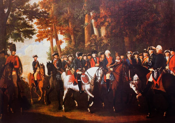 Frederick Veliký Král Pruska Vrací Manévrů Roce1787 Maloval Edward Francis — Stock fotografie