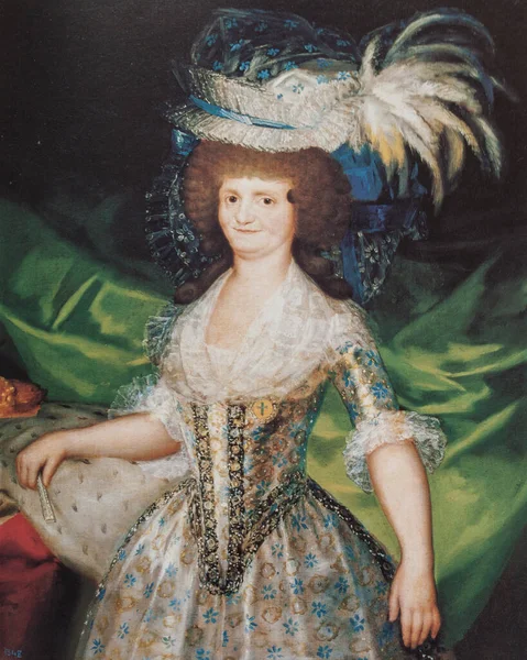 Porträtt Drottning Maria Luisa Drottning Karl Gemål Målad Goya 1790 — Stockfoto