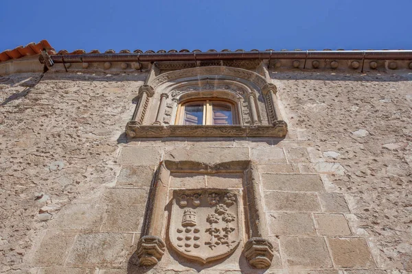 Casa Dos Alvarados Edifício Século Trujillo Extremadura Espanha — Fotografia de Stock