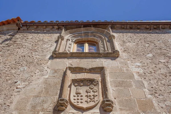 Alvarados Evi, 15. yüzyıl binası. Trujillo, Extremadura, İspanya