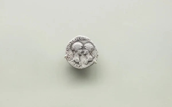 Merida Spanien Augusti 2018 Romerska Kejsaren Neros Mynt Nationalmuseum För — Stockfoto