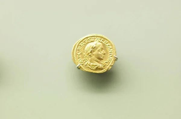 Merida Spain August 25Th 2018 Roman Emperor Severus Alexander Gold — Stock Photo, Image