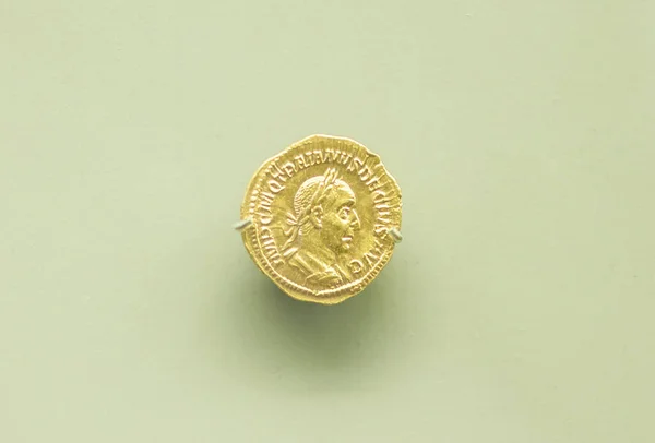 Merida Spain 2018 Trajan Decius Roman Emperor Gold Coin National — 스톡 사진