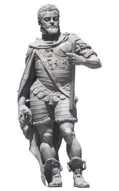 Valladolid, İspanya - 18 Temmuz 2020: İspanya heykeli II. Philip, 1964 yılında Francisco Coullaut tarafından yapıldı. San Pablo Meydanı, Valladolid, İspanya