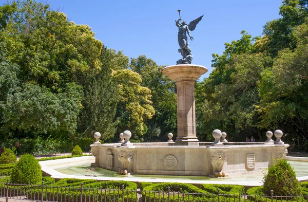 Valladolid Španělsko Července 2020 Alegorie Slavné Kašny Campo Grande Velký — Stock fotografie