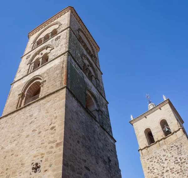 Santa Maria Mayor Kerktorens Trujillo Spanje — Stockfoto