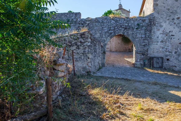 Średniowieczne Bramy Coria Gate Użyto Dać Dostęp Średniowiecznej Cytadeli Trujillo — Zdjęcie stockowe