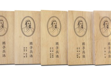 Sun Tzu Savaş Sanatı kitabı, antik Çin askeri tezi, M.Ö. 5. yüzyıl. Kopya. İzole edilmiş