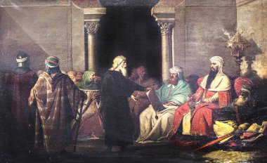 Gorze 'lu Aziz John, Almanya büyükelçisi I. Otto Büyük Halife Abdülrahman III ile birlikte. Jose Maria Rodriguez Losada tarafından yapılmış, 19. yüzyıl. Real Circulo de la Amistad de Cordoba, İspanya