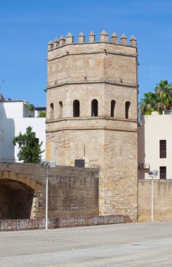 Torre de la Plata, Almohad Halifeliği tarafından 13. yüzyılda yapılmış askeri kule. Sevilla, İspanya