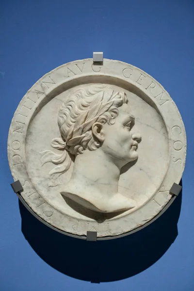 Barcelona España Dic 2019 Retrato Del Emperador Romano Domiciano Esculpido — Foto de Stock