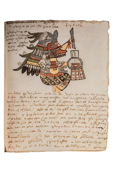 Aztekengott Cihuacoatl Codex Tudela Folio 27R Amerikanisches Museum Madrid Spanien — Stockfoto