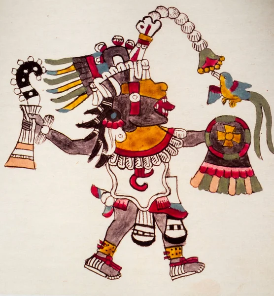 Aztécký Bůh Xolotl Quetzalcoatl Codex Tudela Folio 43R Muzeum Ameriky — Stock fotografie