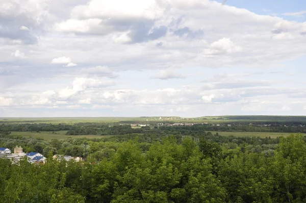 Sky and a forest. Vladimir city, Russia.