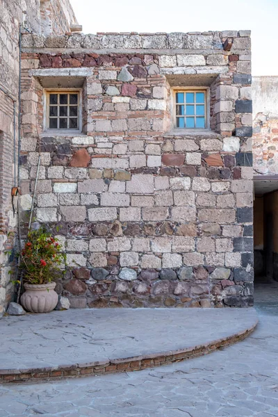 A wall of the mission church of the Mission Loreto