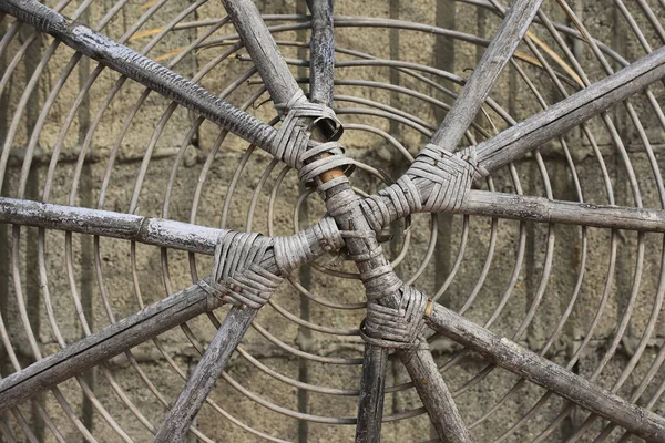 Old Wicker Canopy Wall Background — Stock Photo, Image