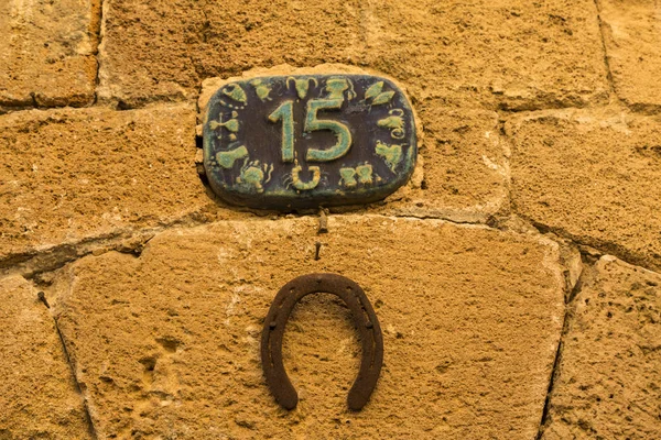 Horseshoe Wall Number Fifteen — Stock Photo, Image