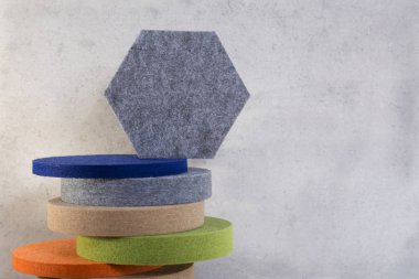 Akustik Panel arka planı gri benekli üzerinde.