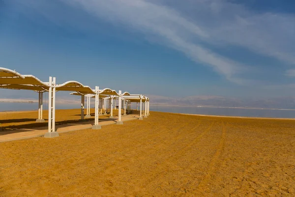 Areia Dourada Costa Mar Morto — Fotografia de Stock