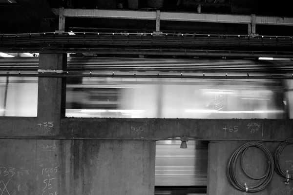 Metrô Nova York Preto Branco — Fotografia de Stock