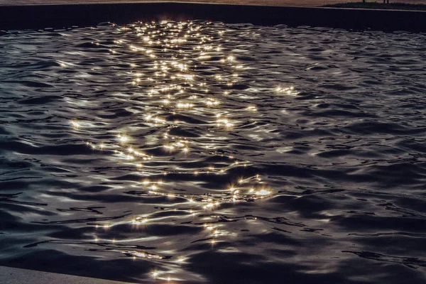 Woda Fala Wiatr Zachód Słońca Światła — Zdjęcie stockowe
