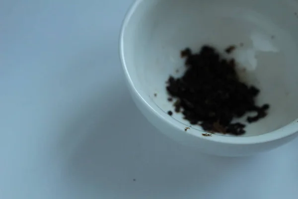 Leftover Coffee Grounds Bottom Cup — Stock Photo, Image