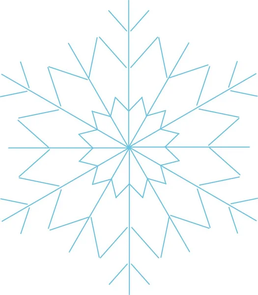 Snowflake Blue White Background Winter Snow New Year Christmas — Stock Photo, Image