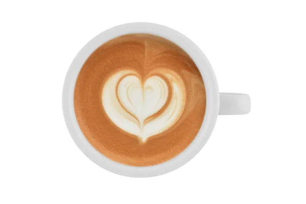 Csésze Kávé Latte Izolált Fehér Alapon — Stock Fotó