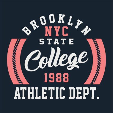 grafik tasarım Brooklyn College Athletic forması ve baskı için