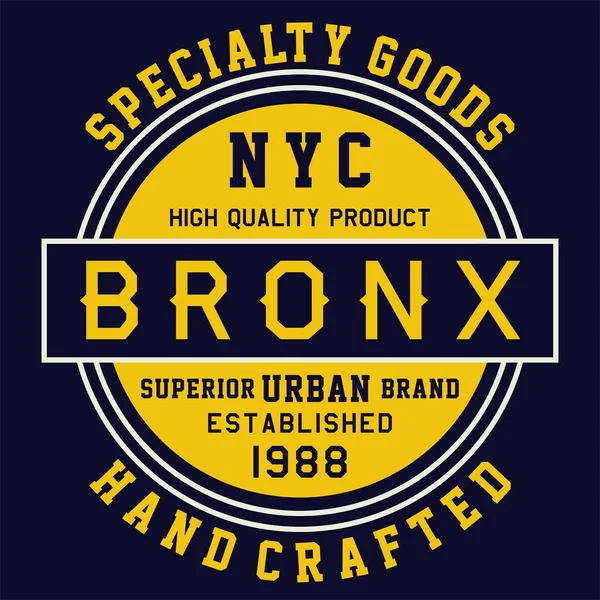 Diseño Gráfico Nyc Bronx Superior Para Camisa Impresión — Vector de stock