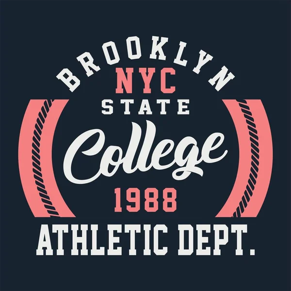 grafik tasarım Brooklyn College Athletic forması ve baskı için
