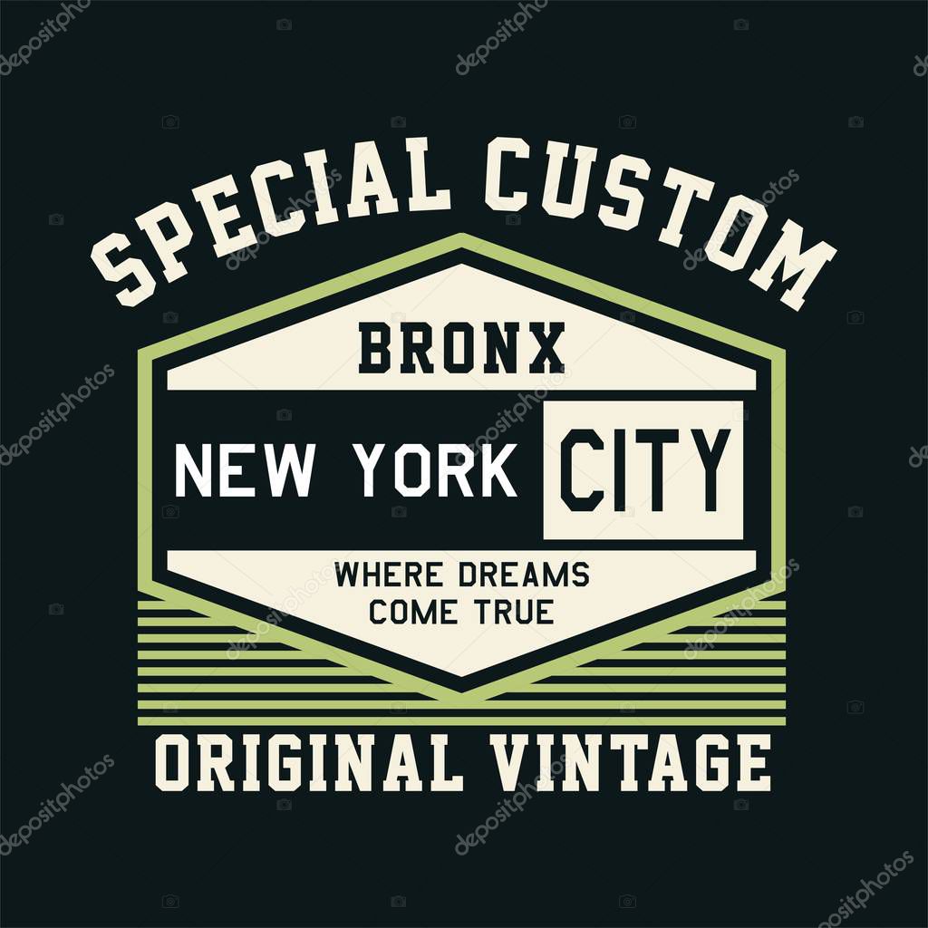 graphic design BRONX NEW YORK VINTAGE for shirt and print