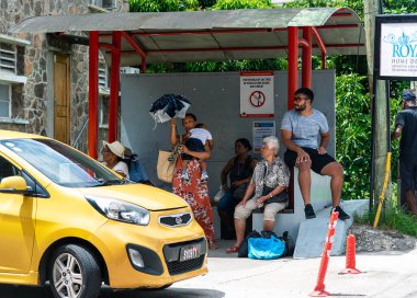 Victoria, Seyşeller - 6 Ocak 2020: Gündüz vakti Creole halkı.