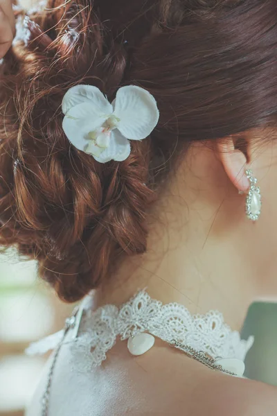 Magnifique Collier Dentelle Pour Mariée Mariage — Photo