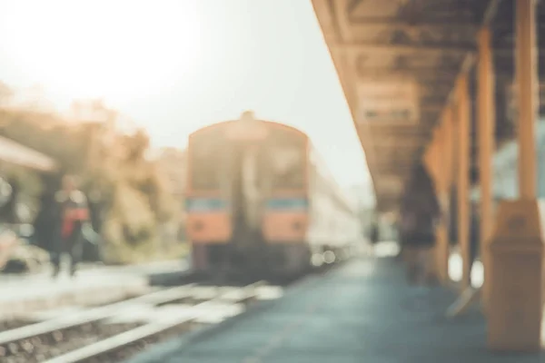 Blurred Image Railway Station Used Background Image — Stock Photo, Image