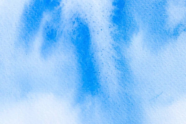 Fondo Abstracto Acuarela Azul Sobre Textura Papel Blanco — Foto de Stock