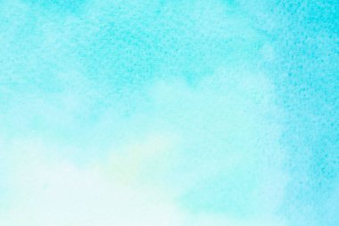 Beyaz kağıda boyalı suluboya ile denizin soyut arkaplan resmi.