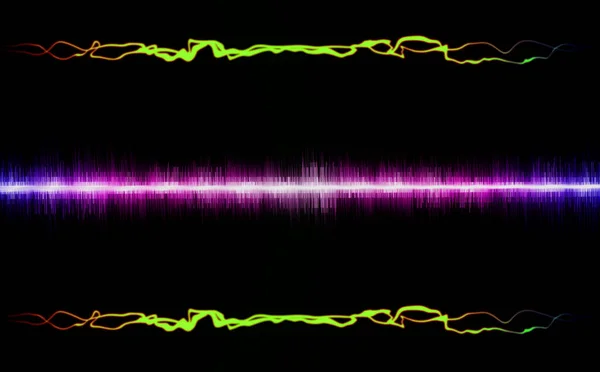 Fale Dźwiękowe Abstrakcyjne Tło Kolorowe Koncepcja Projektowania Komunikacji — Zdjęcie stockowe