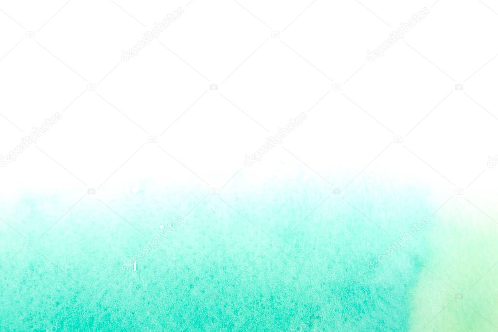 Abstract background image of sea with watercolor painted on white paper.