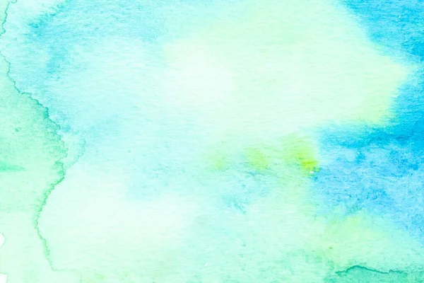 緑と青の水彩のグラデーションの抽象的背景白紙の質感 — ストック写真