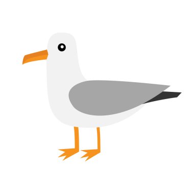 Beyaz arka plan üzerinde izole Antarktika Albatros simgesi