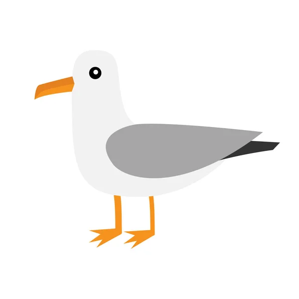 Antarktyda Albatross Ikona Białym Tle — Wektor stockowy