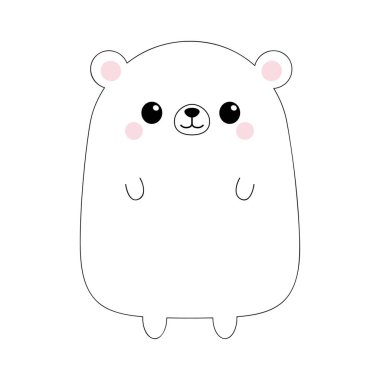 Beyaz arka plan üzerinde izole komik ayı