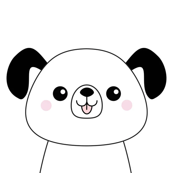 Um panda de desenho animado com um rosto branco e um rosto preto e branco.