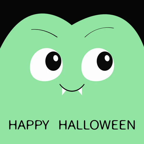 Boldog Halloweent Drakula Gróf Szögletes Feje Aranyos Vicces Kísérteties Vámpír — Stock Vector