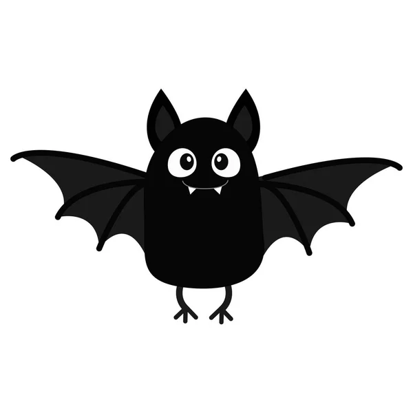 Vampire Chauve Souris Joyeux Halloween Bébé Personnage Dessin Animé Mignon — Image vectorielle