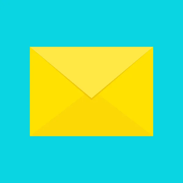 Icono Correo Electrónico Sobre Papel Amarillo Plantilla Carta Nuevo Símbolo — Archivo Imágenes Vectoriales
